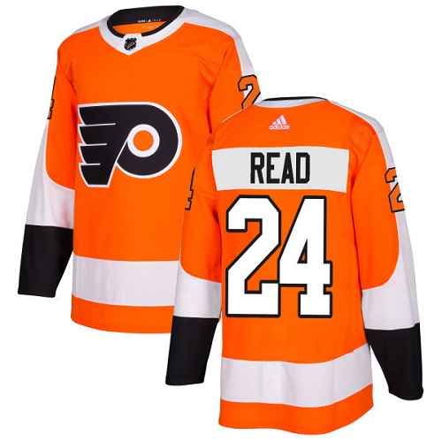Adidas Flyers #24 Matt Read Orange Home Authentic Stitched NHL Jersey - Click Image to Close